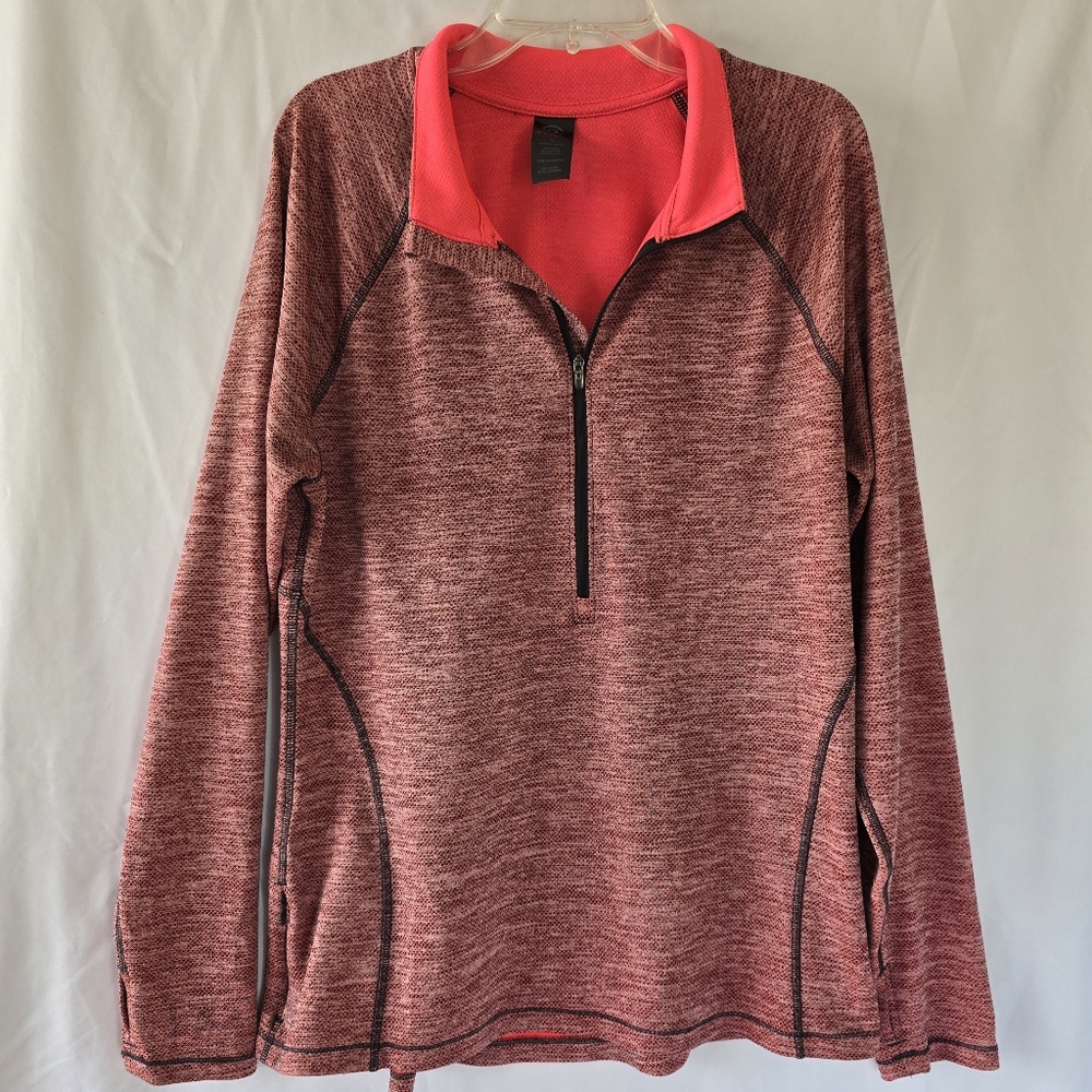 Champion Red Quarter Zip Pullover Thumb Holes